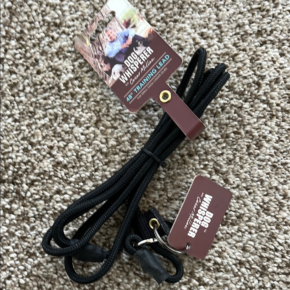Dog whisperer Black Dog Training Leash. New with tag